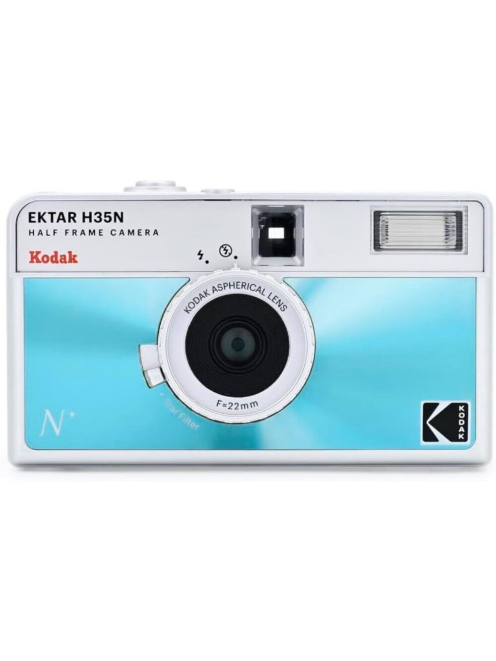 Reusable Half Frame Film Camera - 35mm, Focus-Free, Built-in Star Filter, Glazed